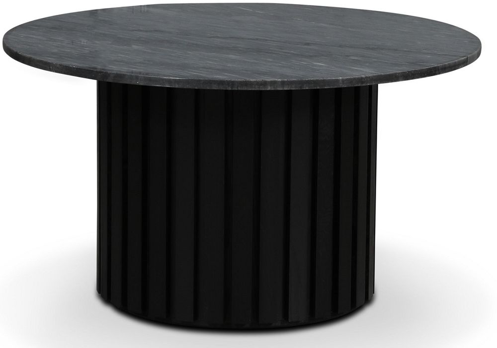 Sumo Couchtisch aus Marmor �85 - Schwarzer Fleck / Grauer Marmor