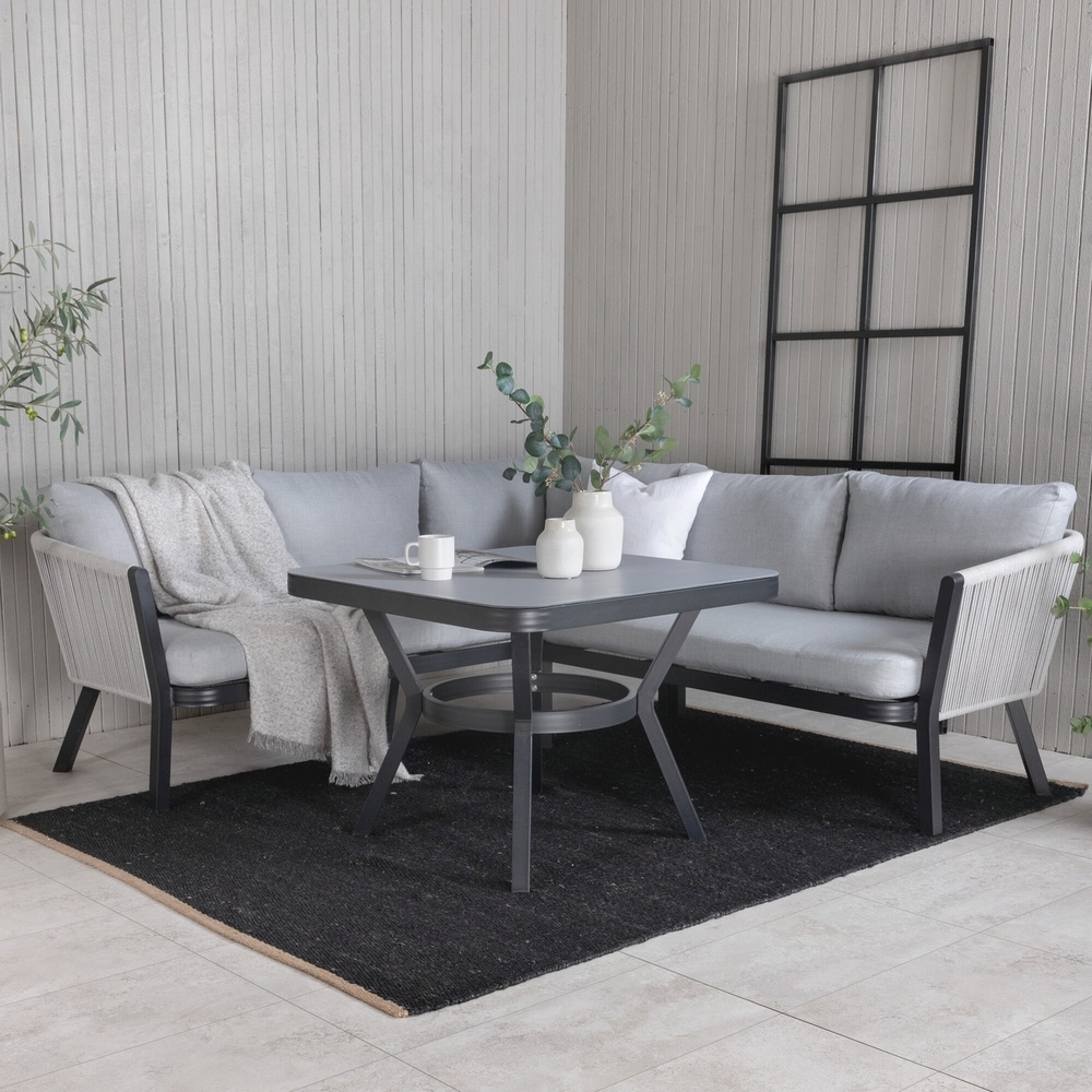 Virya Ecksofagruppe - Schwarz/Grau Virya Ecksofagruppe - Schwarz/Grau