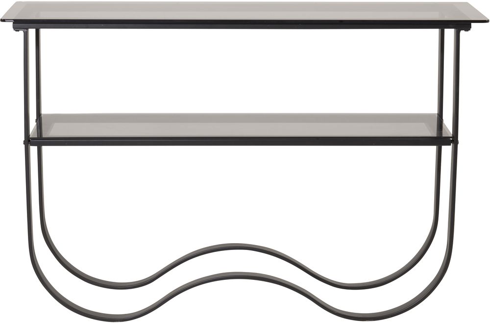 Algustorp Konsolentisch 117 x 33,5 cm - Schwarz/Glas