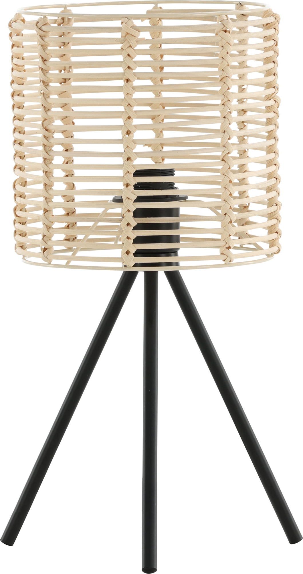 Wicky Tischlampe - Schwarz/Rattan