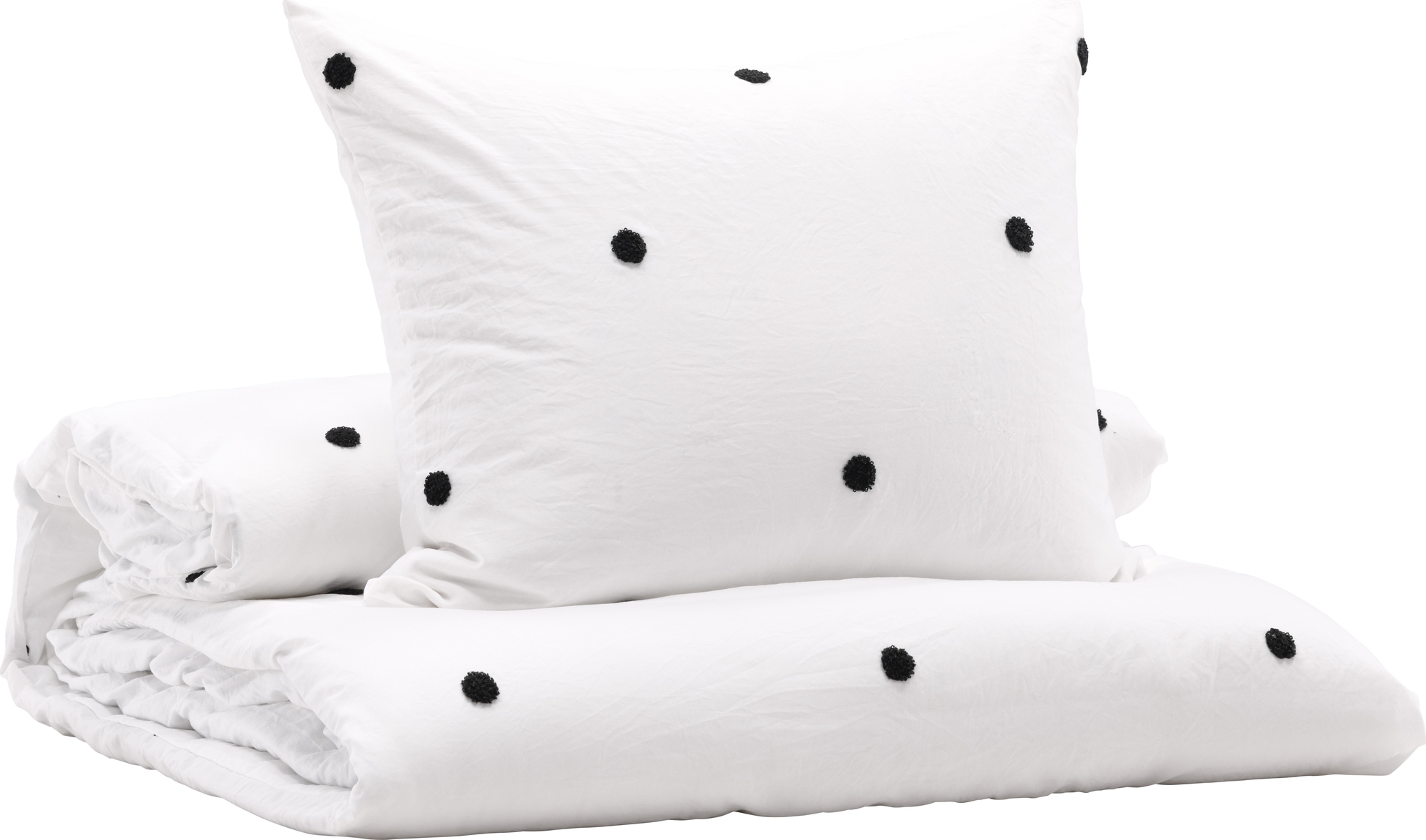 Loki Bettgarnitur 200 x 150 cm - Weiß/Schwarz Loki Bettgarnitur 200 x 150 cm - Weiß/Schwarz