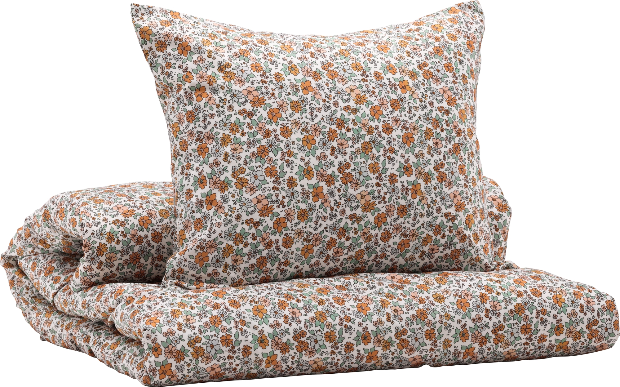 Vicky Bettgarnitur 200 x 150 cm - Braun/Orange/Gr�n/Wei�