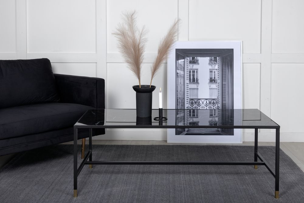 Slope Couchtisch 130x60 cm - Schwarz/Messing