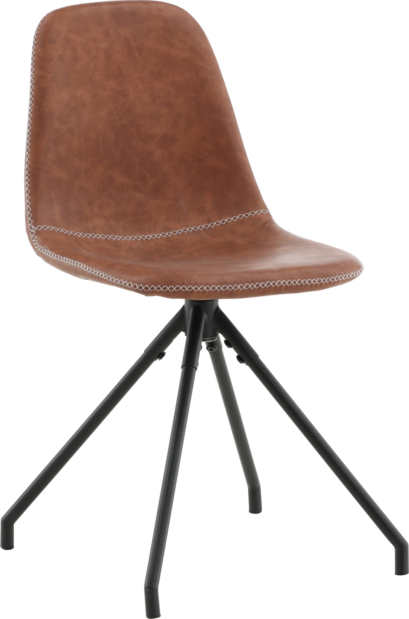 Drehbarer Esszimmerstuhl Bridge - Braunes PU