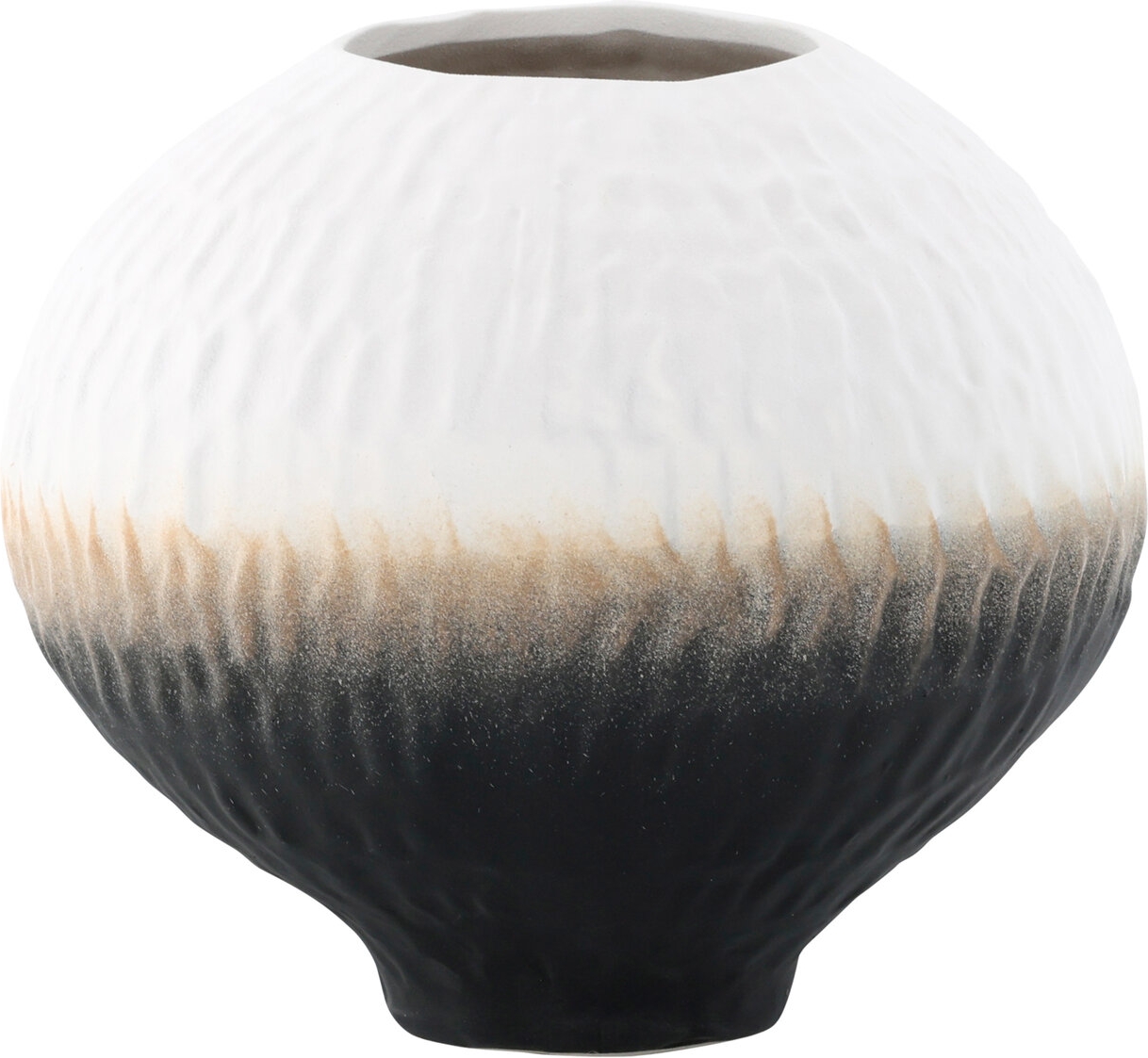 Scheibenvase 24 x 21 cm - Beige/Grau/Wei�
