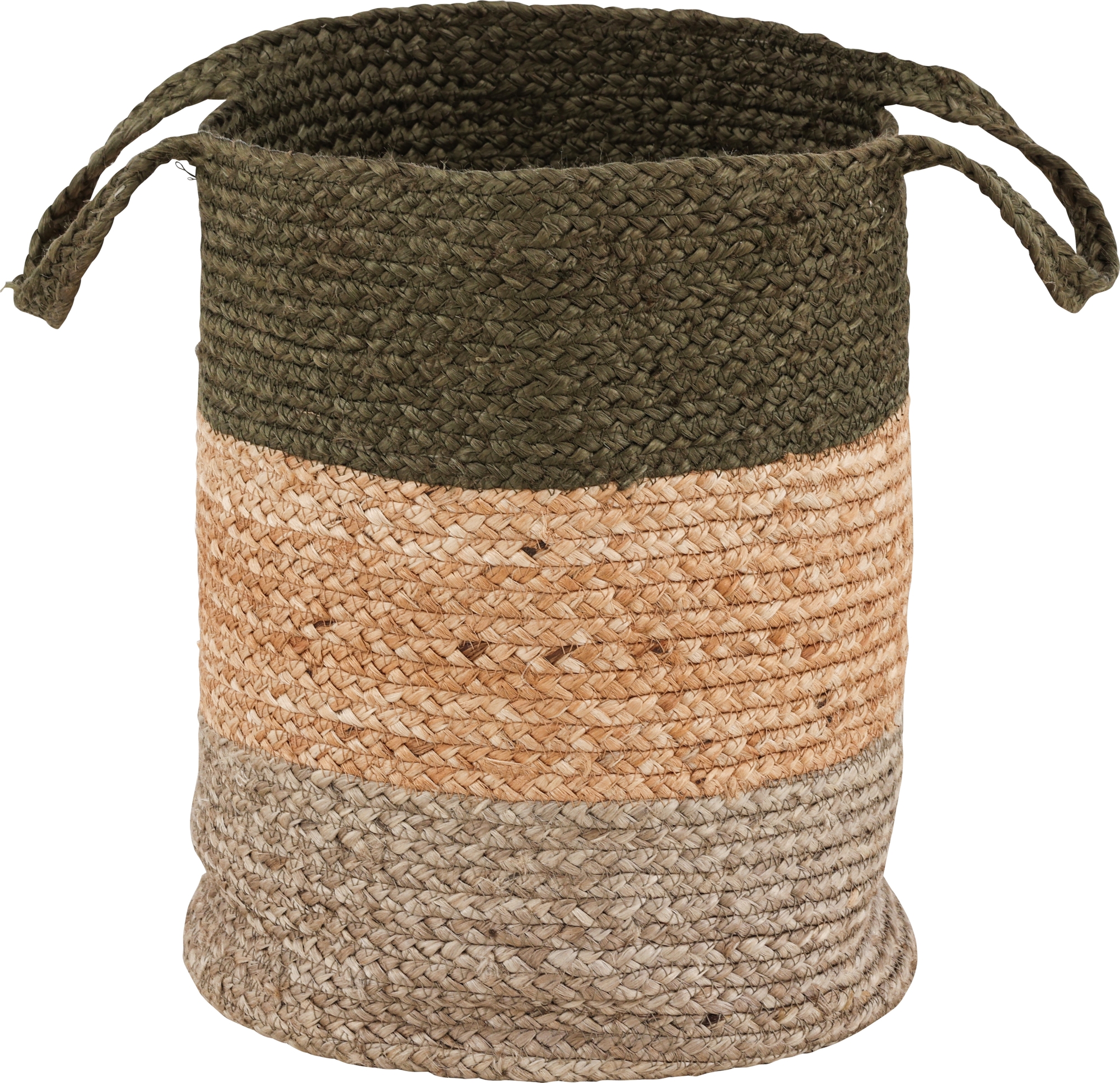 Kanpur-Korb �35 cm - Gr�n/Jute