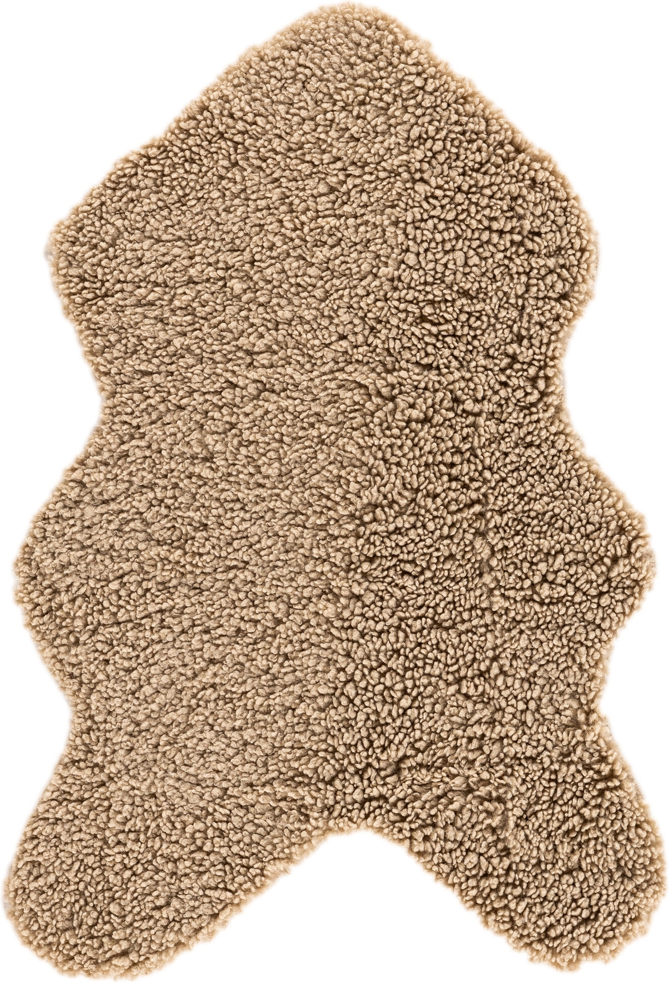 Plaid Katy 60x90 cm - Beigefarbenes Schaffellimitat