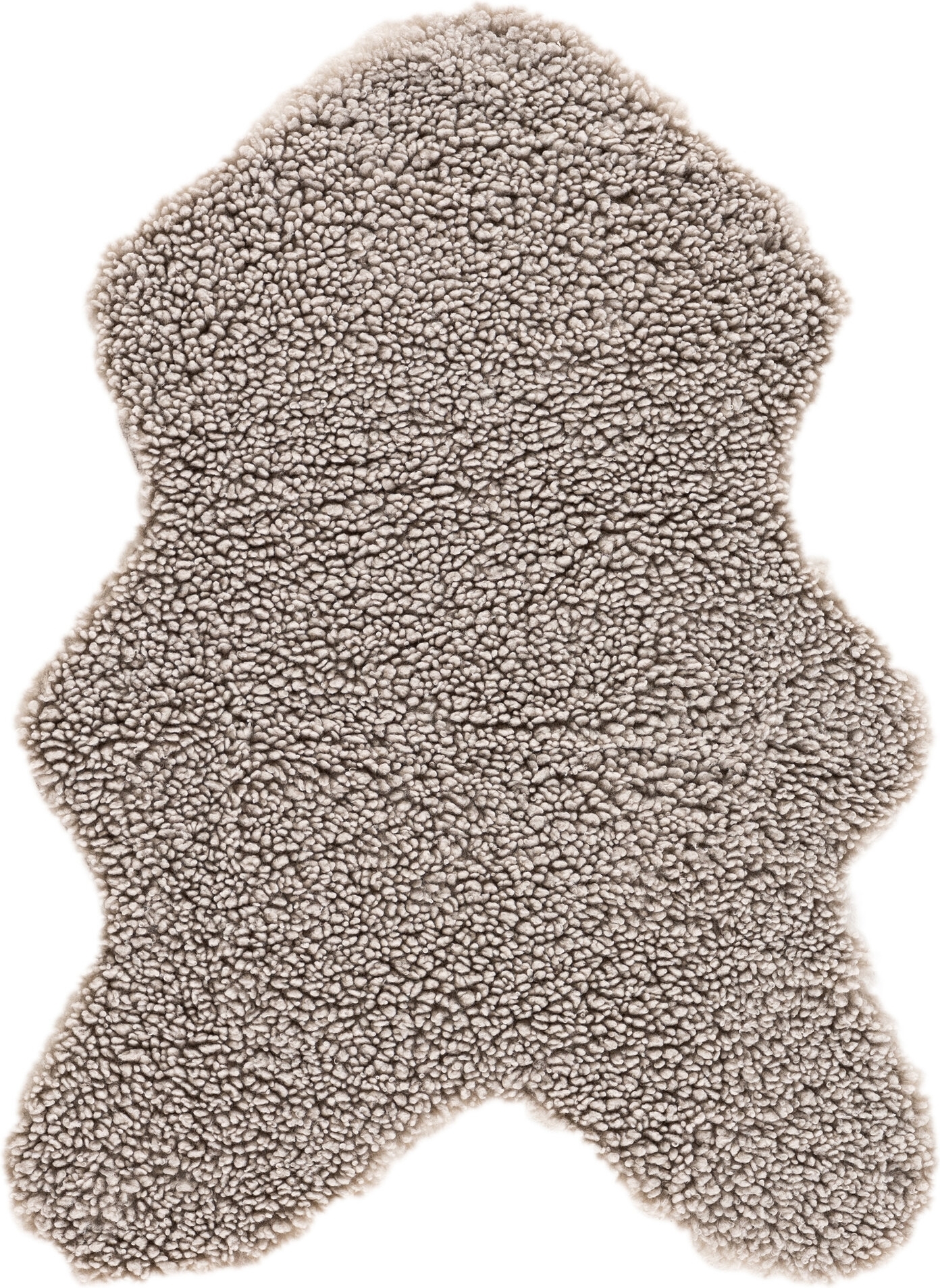 Plaid Katy 60x90 cm - Hellgraues Schaffellimitat