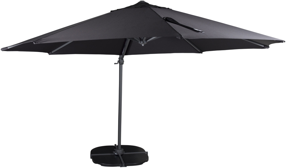 Verstellbarer Sonnenschirm Leeds Ø350 cm - Schwarz Verstellbarer Sonnenschirm Leeds Ø350 cm - Schwarz