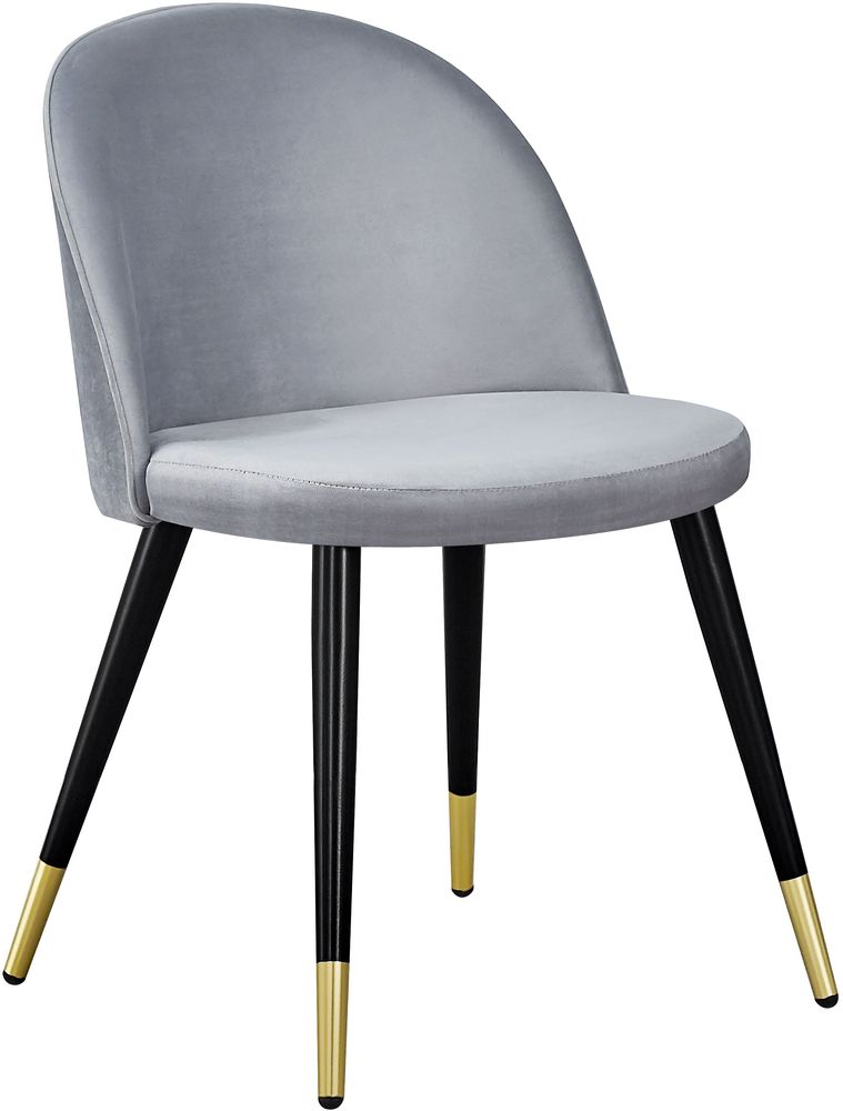 Esszimmerstuhl Zeus - Messing / Hellgrauer Samt