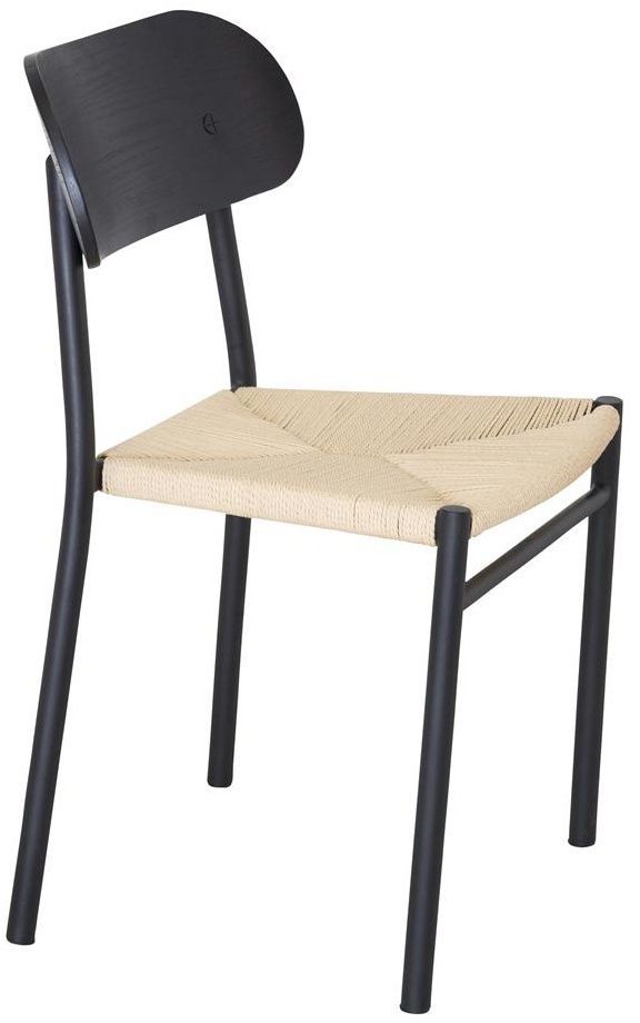 Esszimmerstuhl Amica - schwarz / Naturfaser