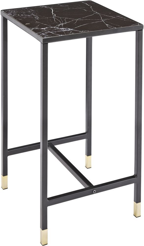 Slope Nachttisch - Schwarz / Messing