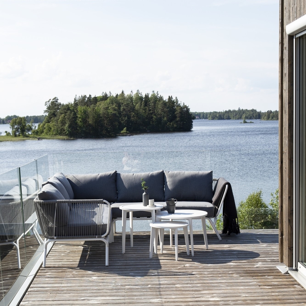 Ecksofagruppe Roxo - Wei�/Grau