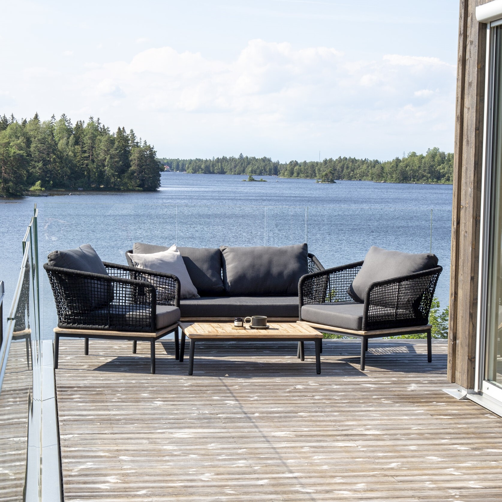 Andorra Loungegruppe - Schwarz/Akazie