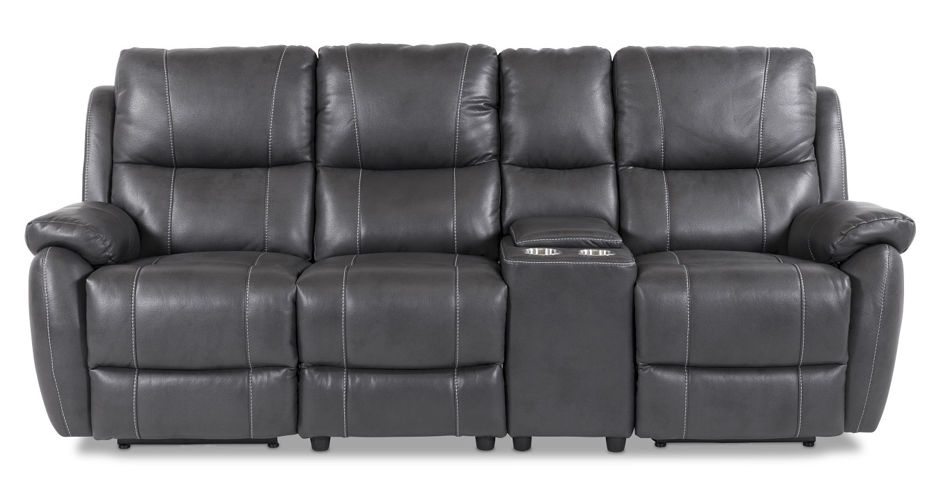 Enjoy Hollywood Elektrisches Liegesofa (Biosofa) 3-Sitzer mit Konsole rechts - Öko-Leder grau Enjoy Hollywood Elektrisches Liegesofa (Biosofa) 3-Sitzer mit Konsole rechts - Öko-Leder grau
