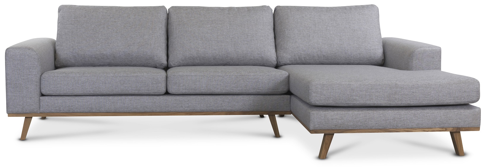 Stockholm Diwansofa grau/Eiche - Rechts + M�belreinigung