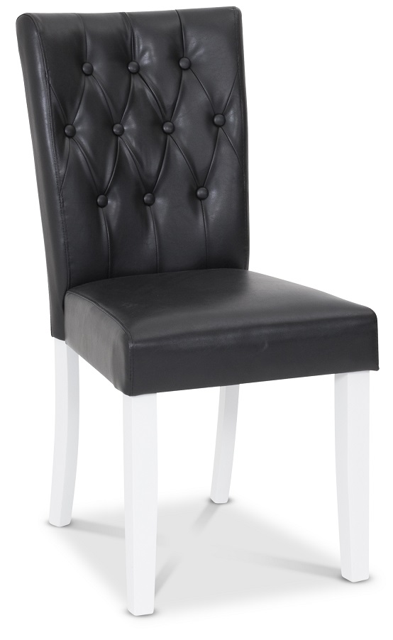 Crocket Esszimmerstuhl - schwarzes PU + M�belf��e