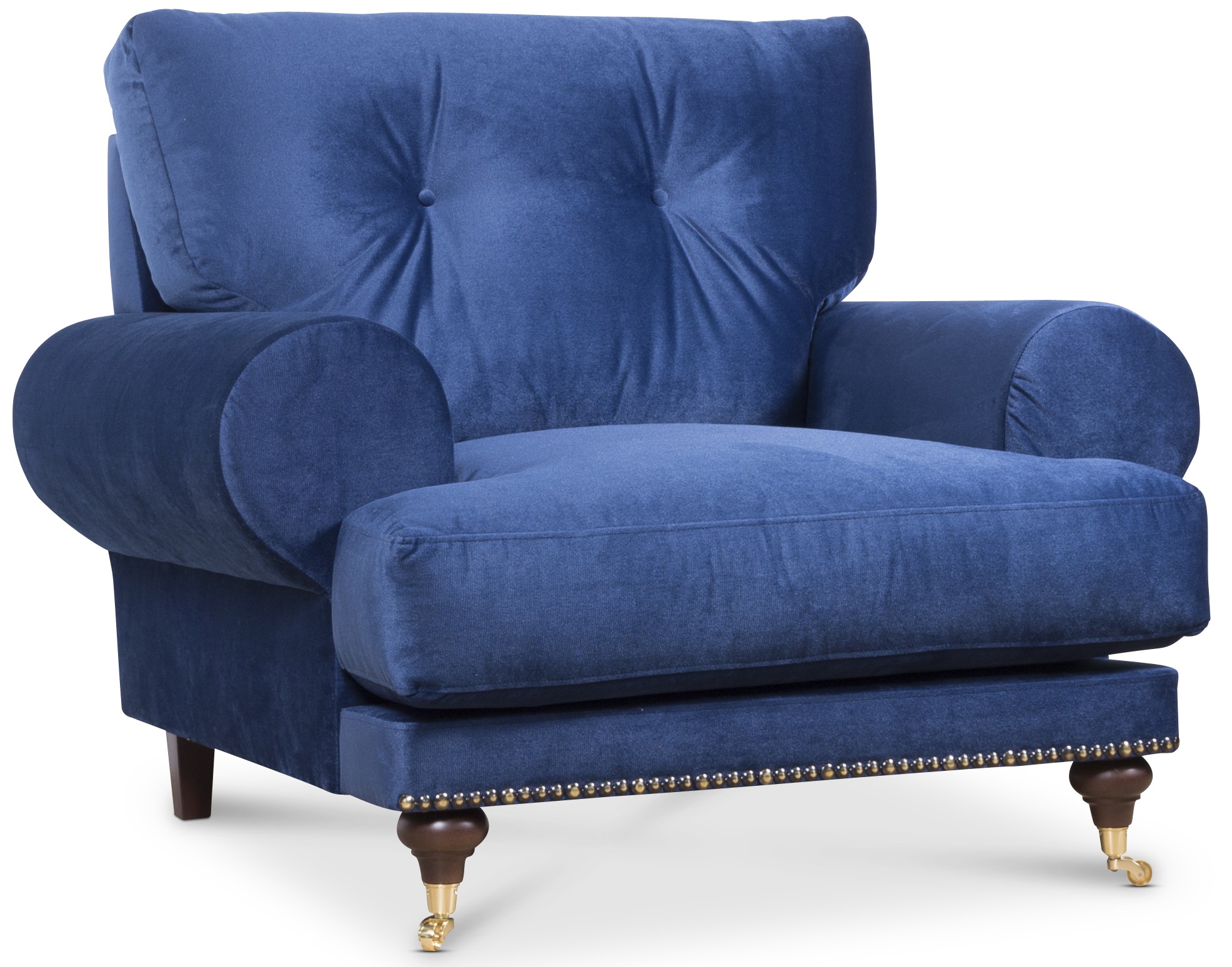 Andrew Deco Sessel - Blau (Samt)