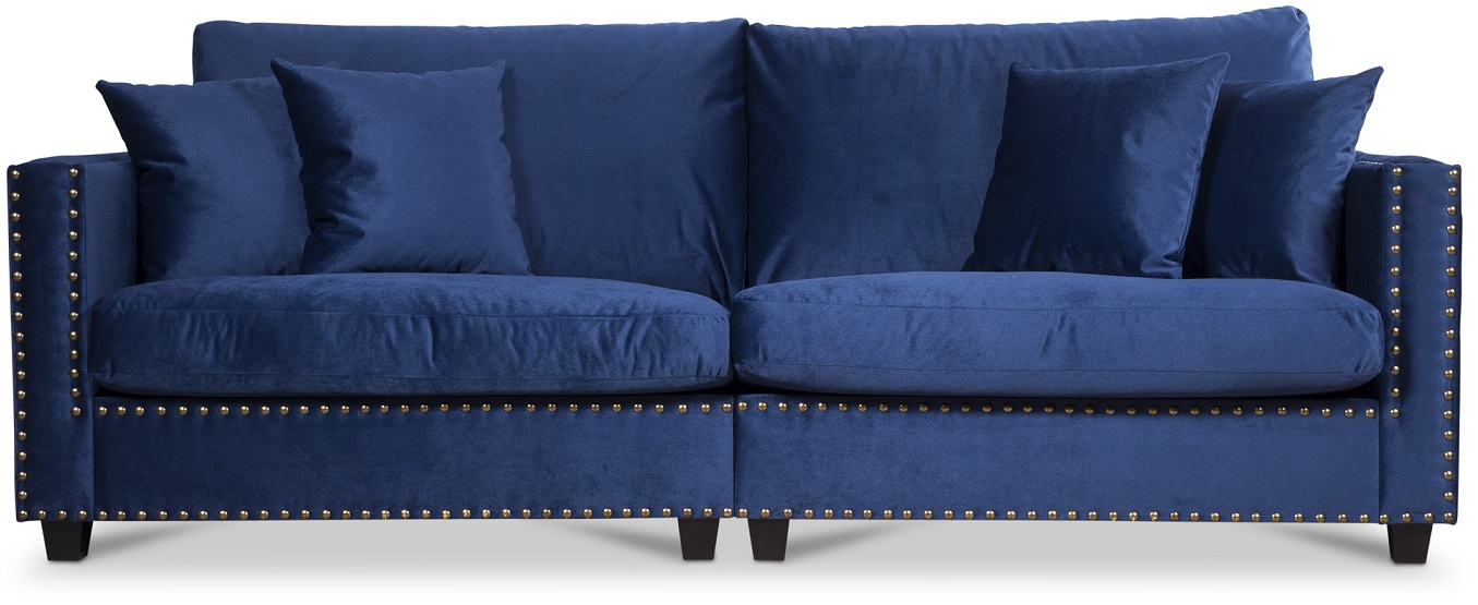 Bellino 4-Sitzer Sofa - blauer Samt