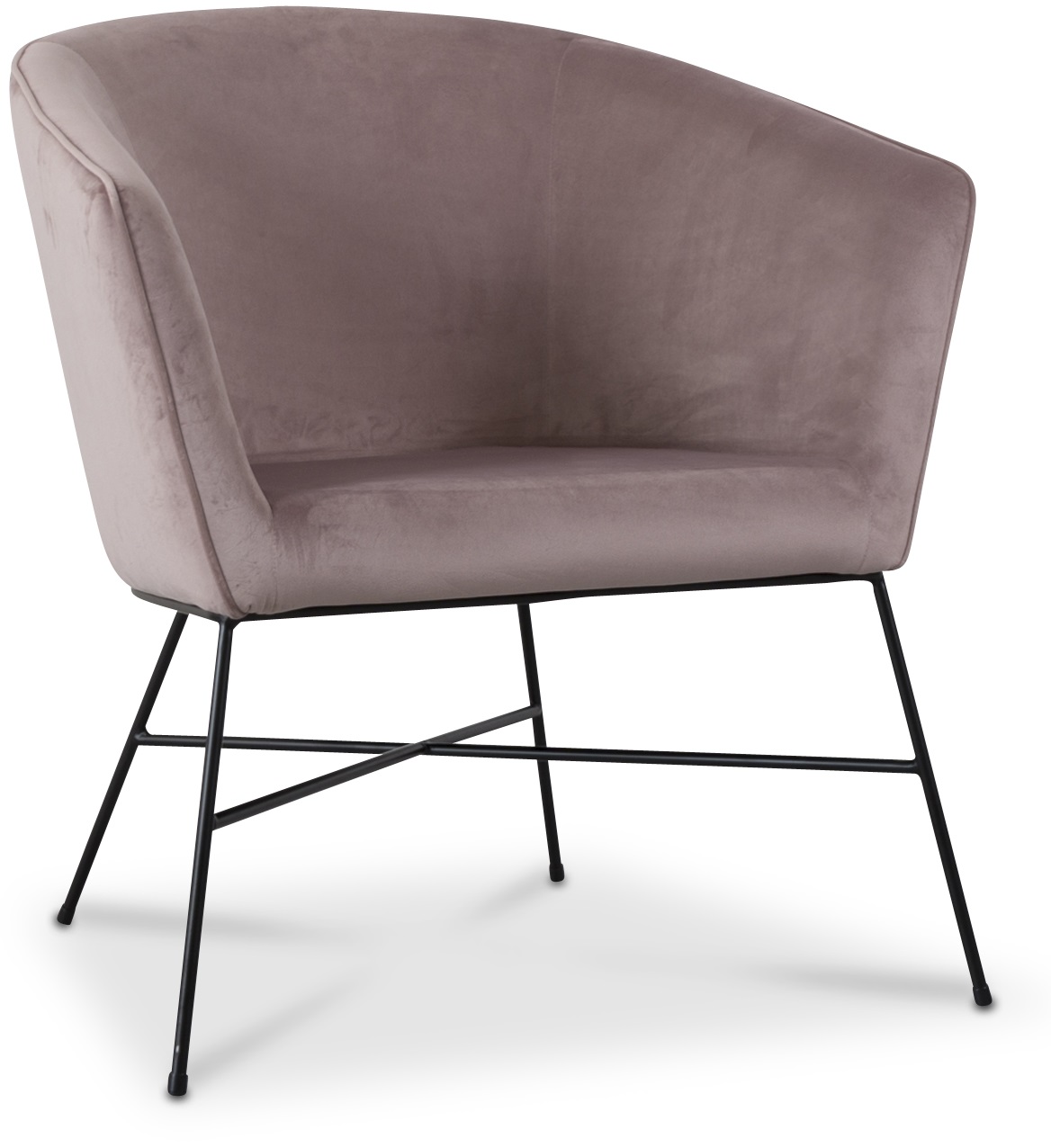 Sessel Isabelle - Rosa (Samt) + M�belf��e