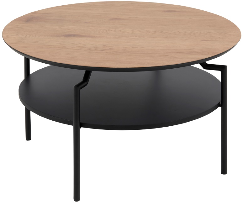 Goldington Couchtisch �80 cm - Eiche/Schwarz