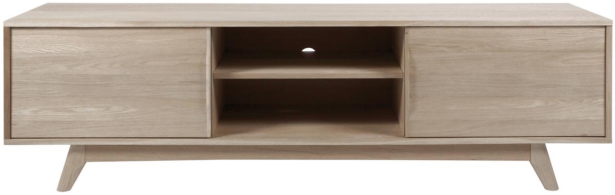 Medienbank Marte - Wei� pigmentiertes Eichenfurnier