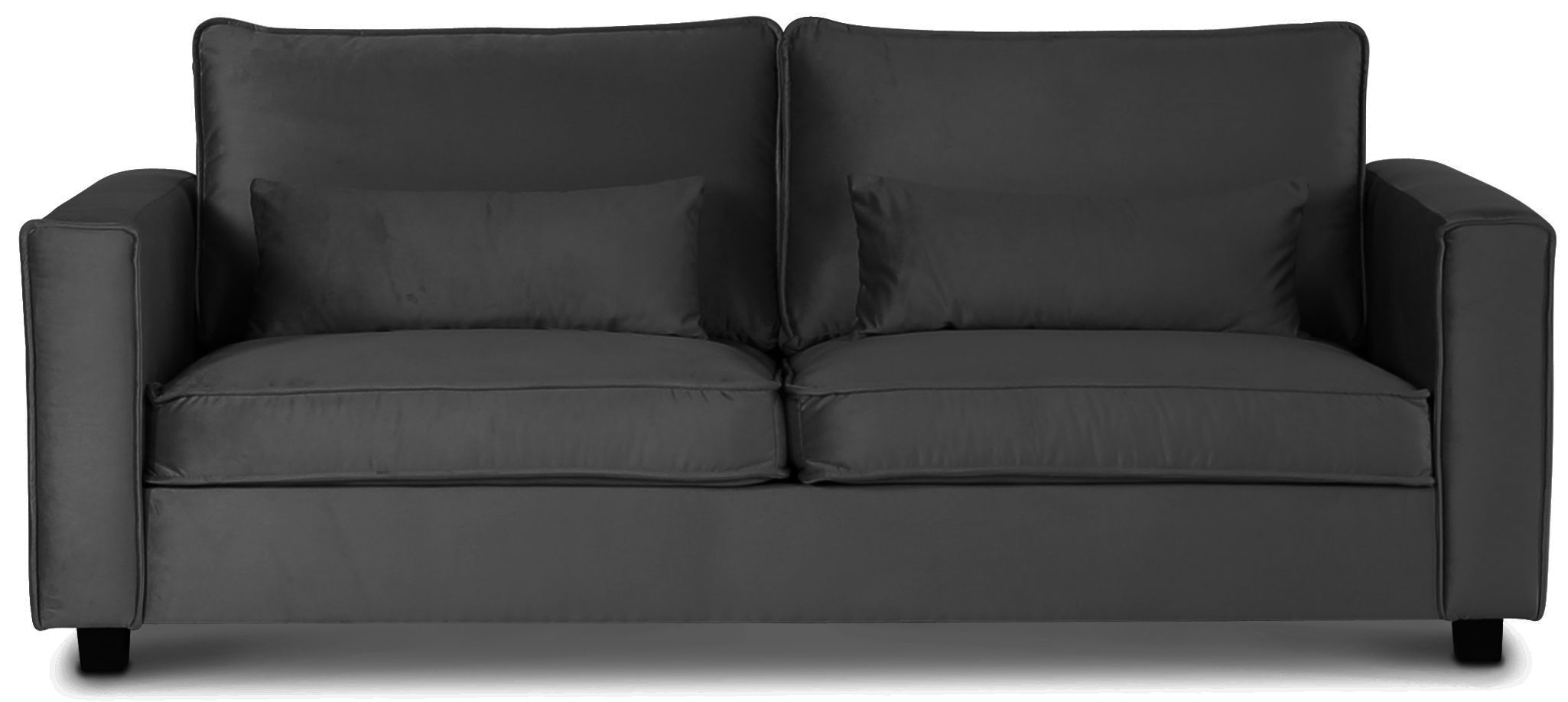 Adore Lounge Sofa 3-Sitzer Sofa - Silbergrau (Samt)