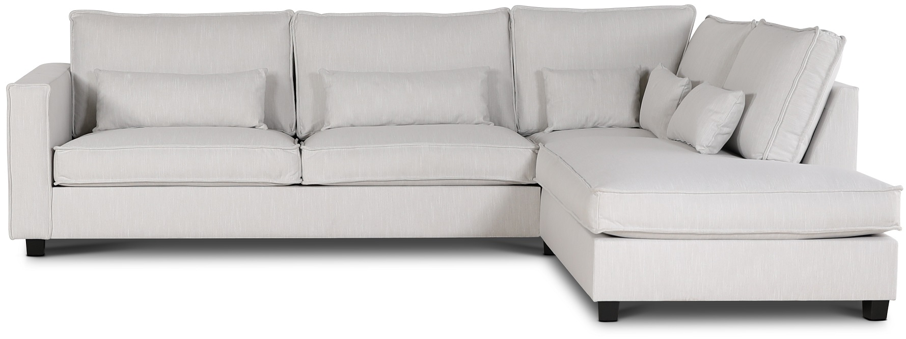 Adore Loungesofa XL offener Abschluss rechts - Natur (Leinen)