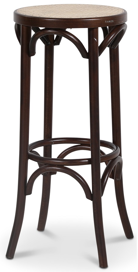 No 73 Hoher Barhocker mit Rattansitz - Beliebige Farbe des Gestells No 73 Hoher Barhocker mit Rattansitz - Beliebige Farbe des Gestells