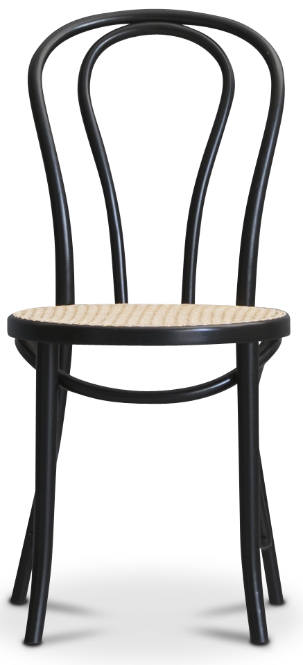 Esszimmerstuhl Nr. 18 mit Rattansitz - Beliebige Farbe des Gestells Esszimmerstuhl Nr. 18 mit Rattansitz - Beliebige Farbe des Gestells