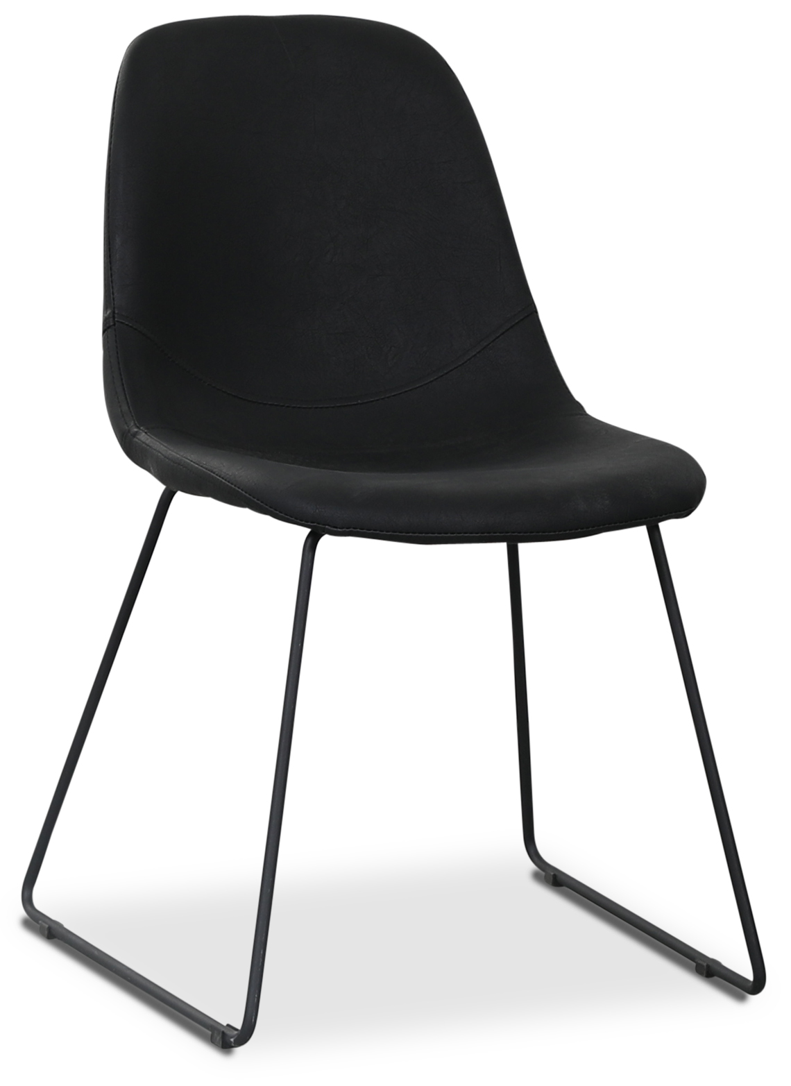 Atlantic Sled Stuhl - schwarzes PU