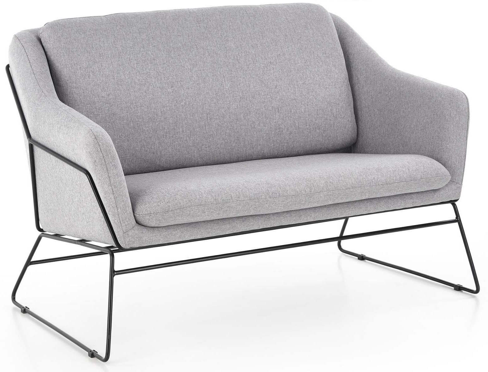 Sofa Regina - Hellgrau/Schwarz