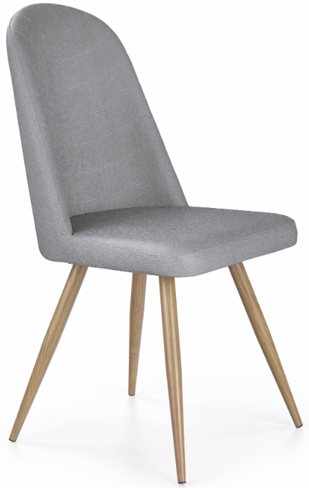 Stuhl Rasmus - Grau (PU) / Eiche