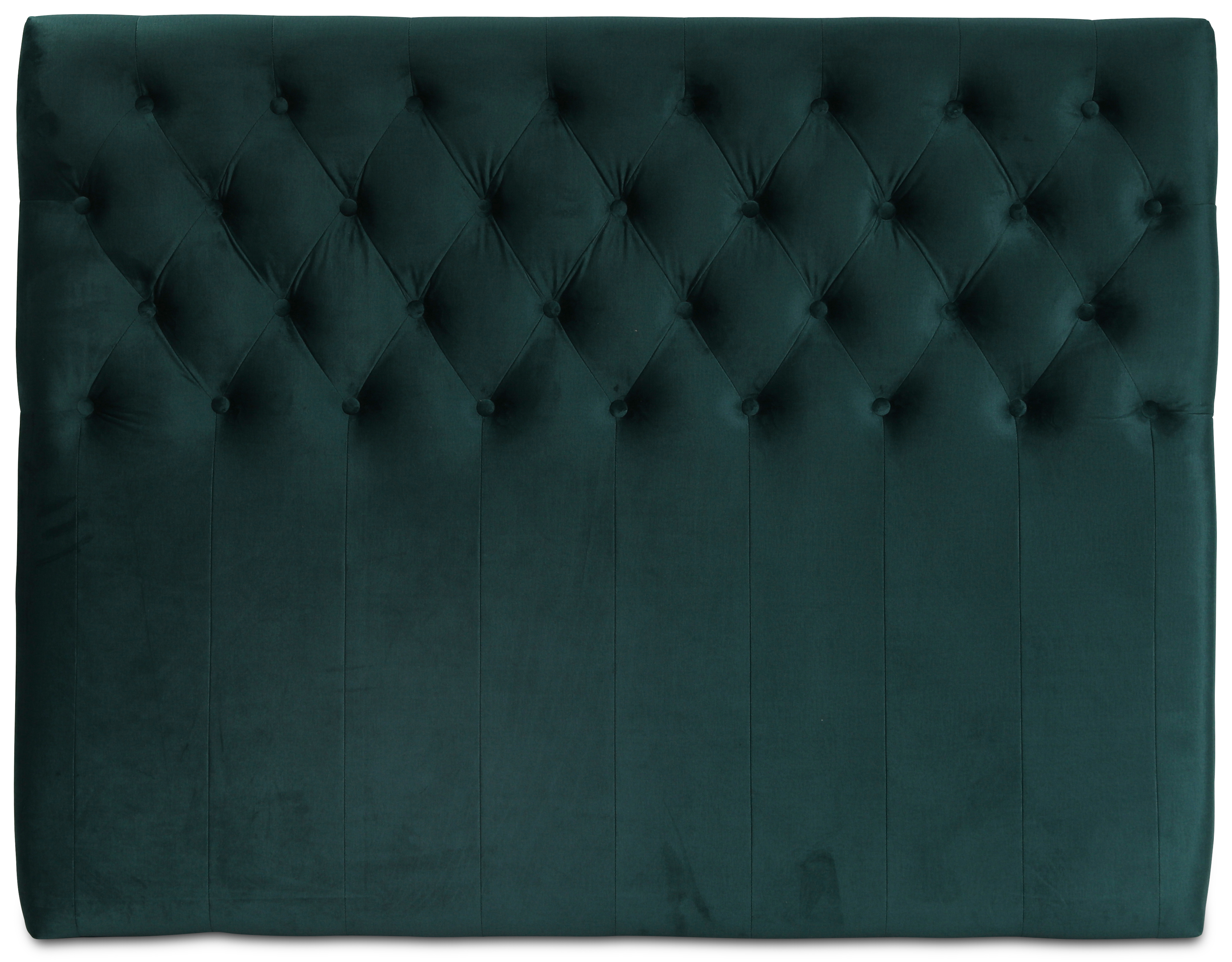 Anna Bett Kopfteil mit Kn�pfen (gr�ner Samt) - Breite w�hlbar