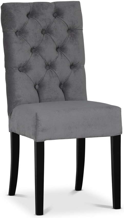 Lexington Milton Stuhl - Grau (Samt) / Schwarze Beine Lexington Milton Stuhl - Grau (Samt) / Schwarze Beine