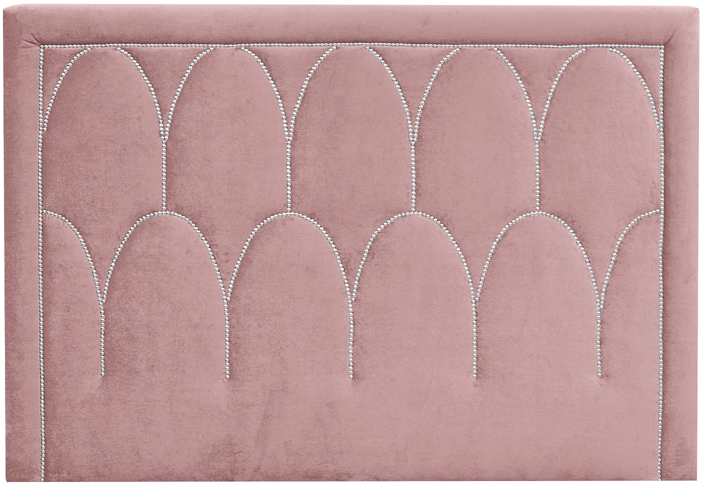 Dalar� Kopfteil (Rosa Samt) - Breite w�hlbar