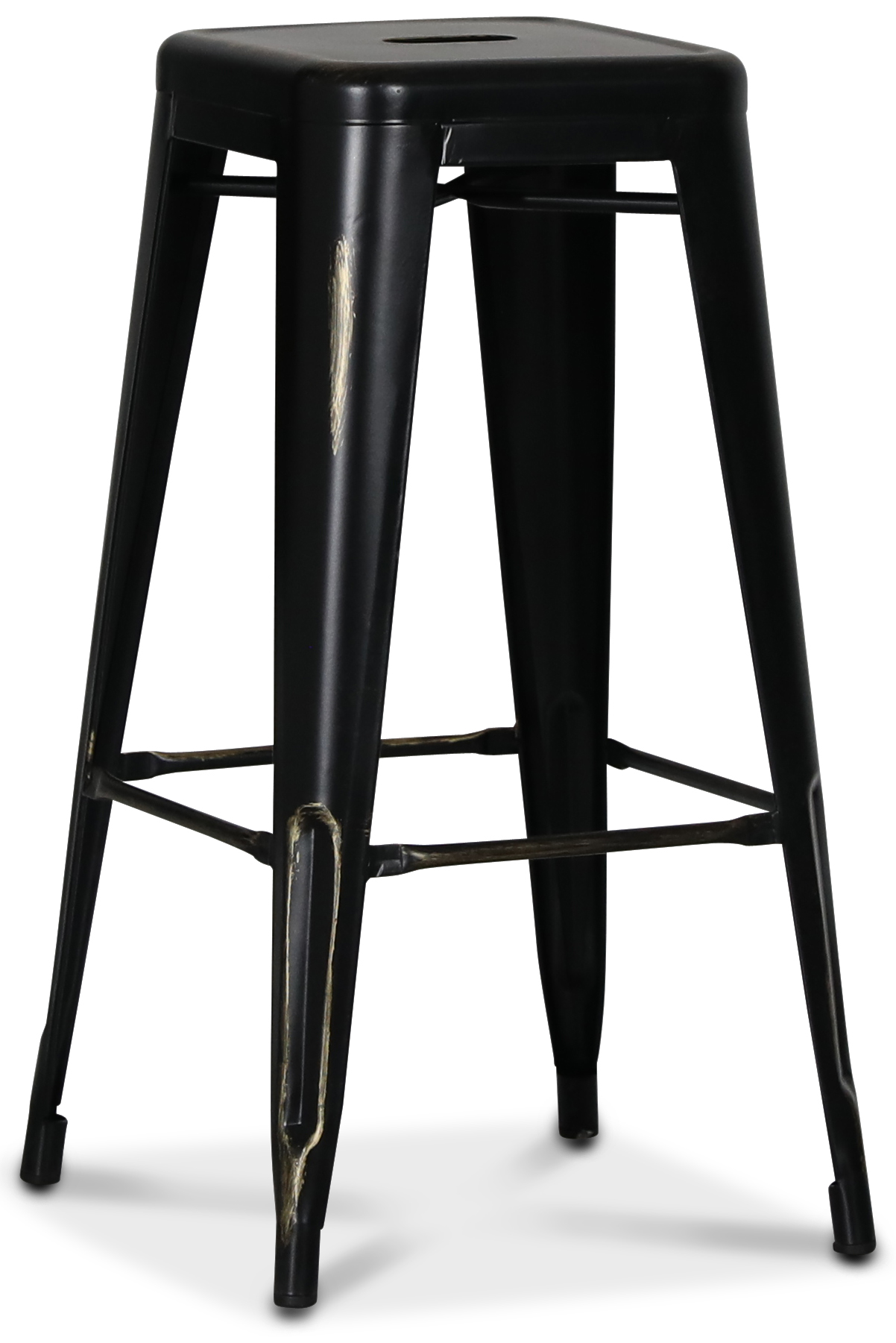 Le Mans Barhocker aus Metall - Schwarz/Gold gebürstet + Möbelreinigung Le Mans Barhocker aus Metall - Schwarz/Gold gebürstet + Möbelreinigung