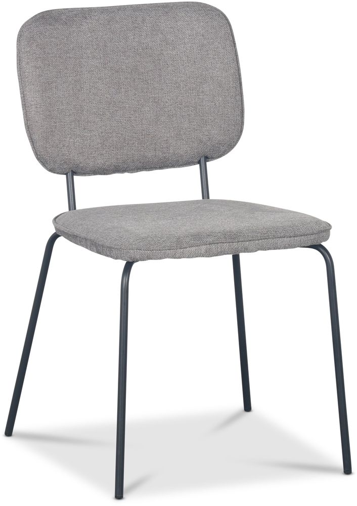 Lokrume Stuhl - Grauer Stoff/schwarz + M�belf��e