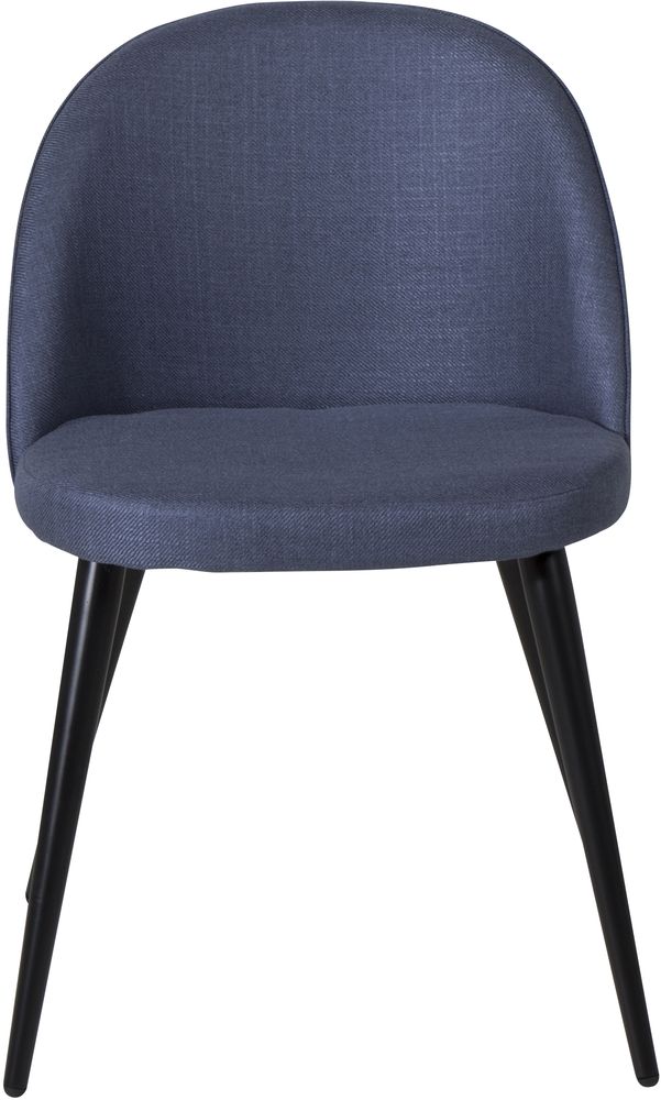 Alice Esszimmerstuhl - Schwarz/blauer Samt