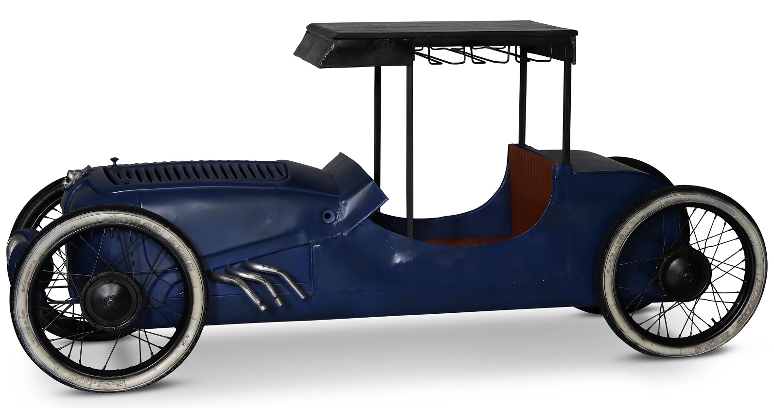 Vintage Hot Rod Auto Stehtisch 195 x 76 cm - Metall/mango