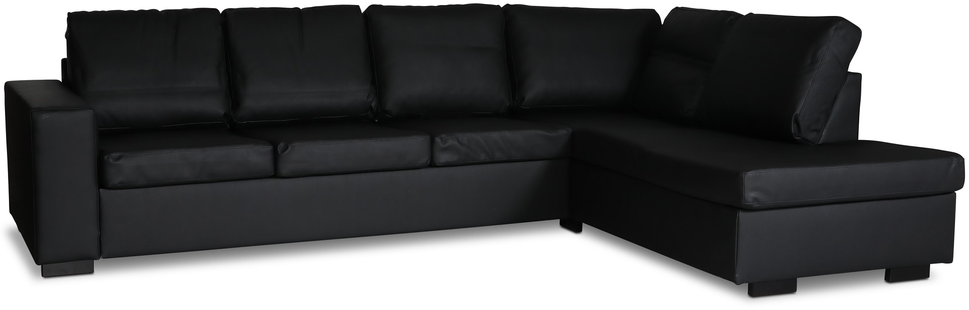 Solna-Sofa in offener Ausf�hrung 3A aus schwarzem PU + Textilpflege f�r M�bel