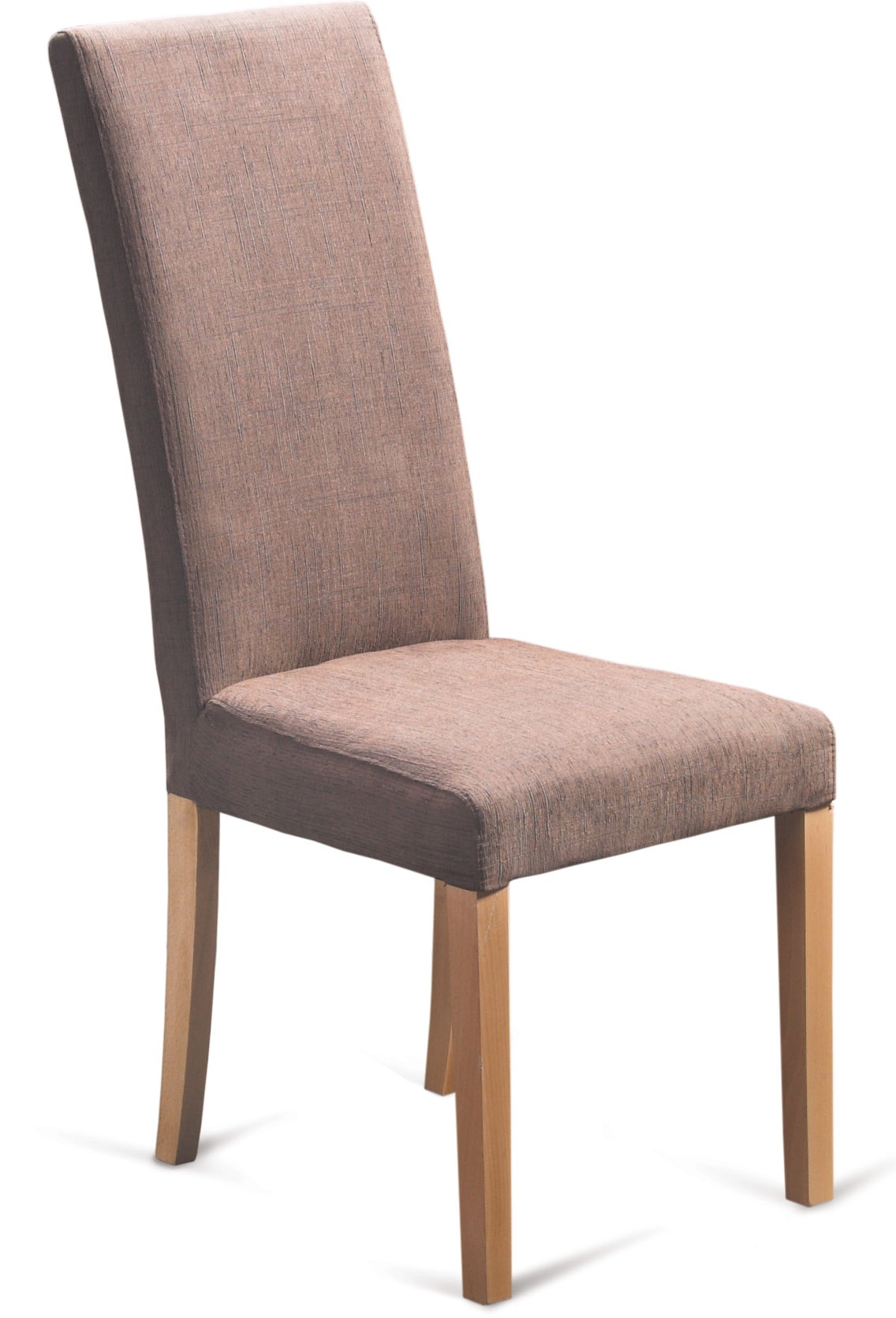 Cleopatra-Stuhl in dunklem Braungrau mit wei�en Beinen