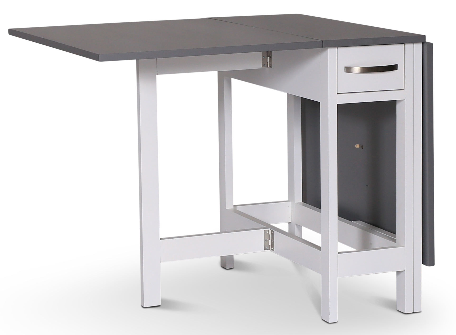 F�r� Klapptisch - 30/90/150 cm - wei�/grau