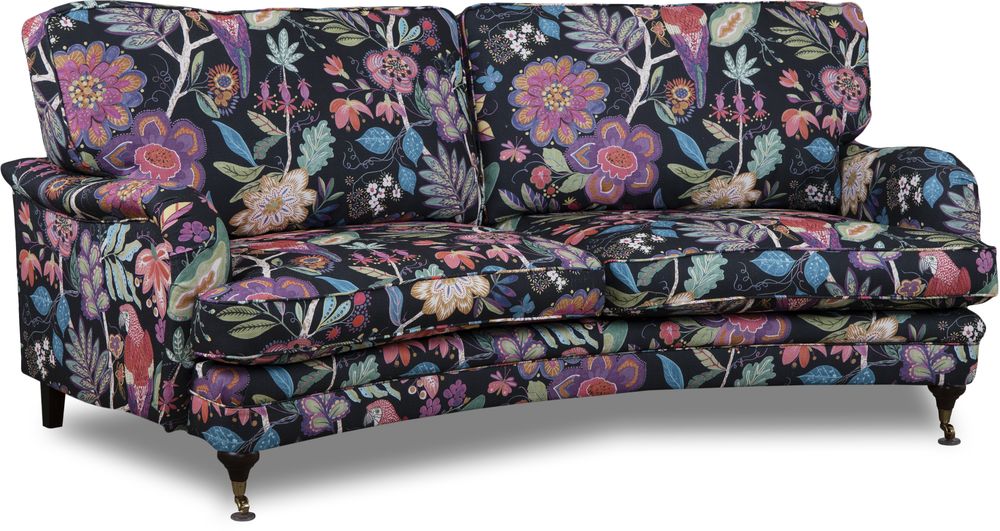 Sofa Spirit aus Blumenstoff - Eden Parrot Black
