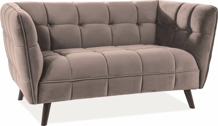 Renae 2-Sitzer-Sofa - Beiger Samt