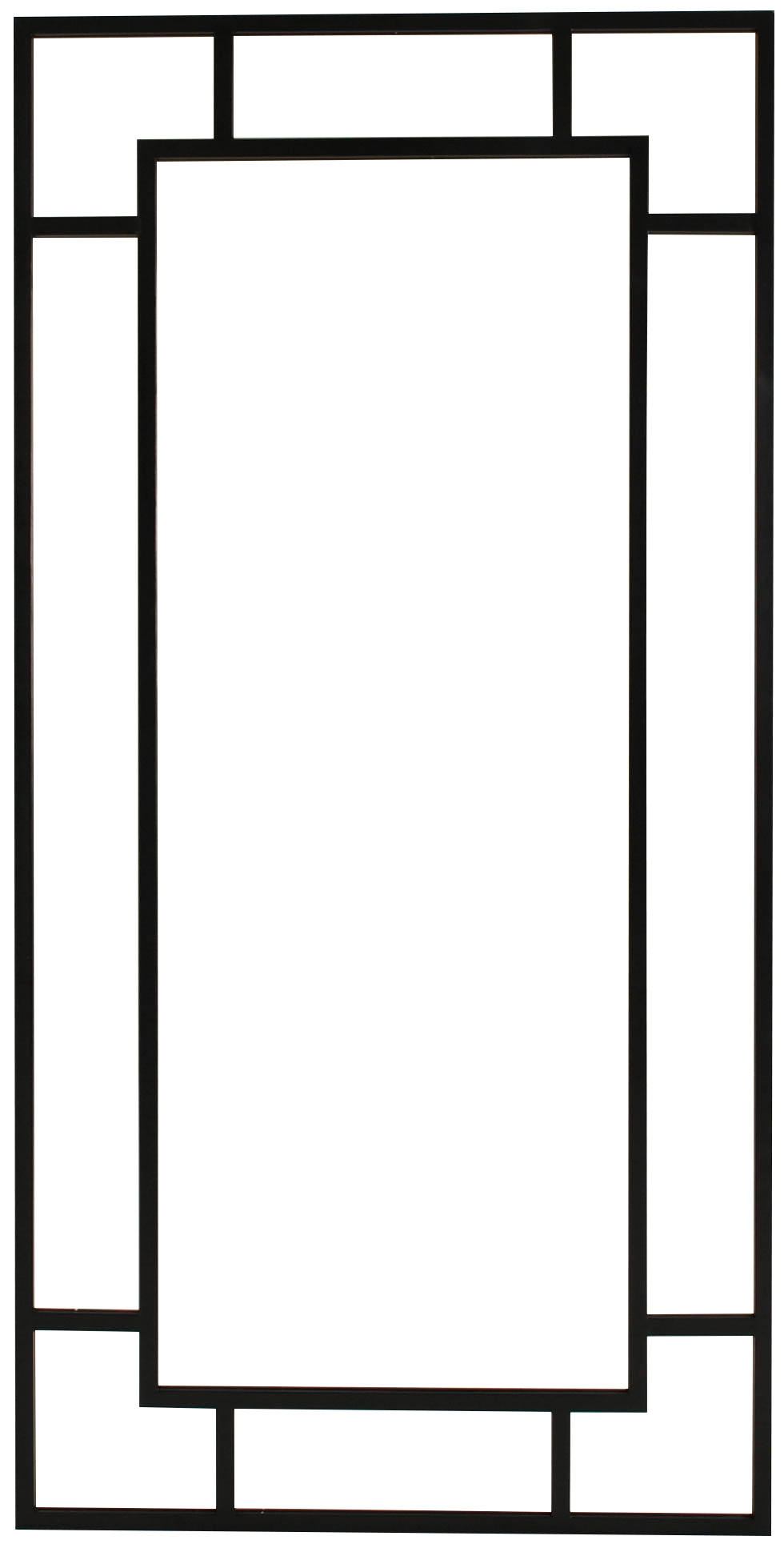 Spiegel Marlyn 200 cm - Metall/antikschwarz