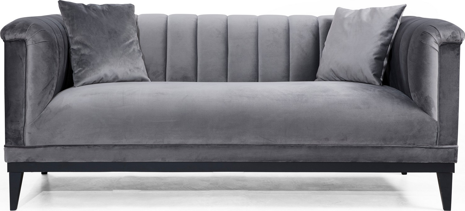 Trendiges 2-Sitzer-Sofa - Dunkelgrau Trendiges 2-Sitzer-Sofa - Dunkelgrau