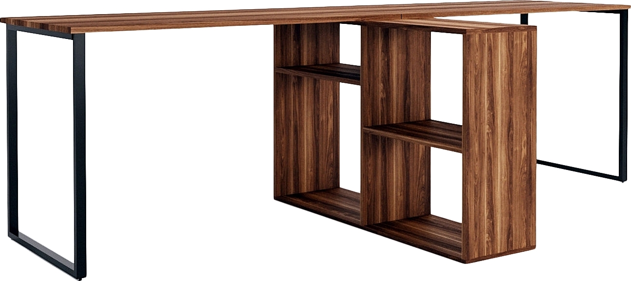 Lyndon Schreibtisch 240x60 cm - Nussbaum