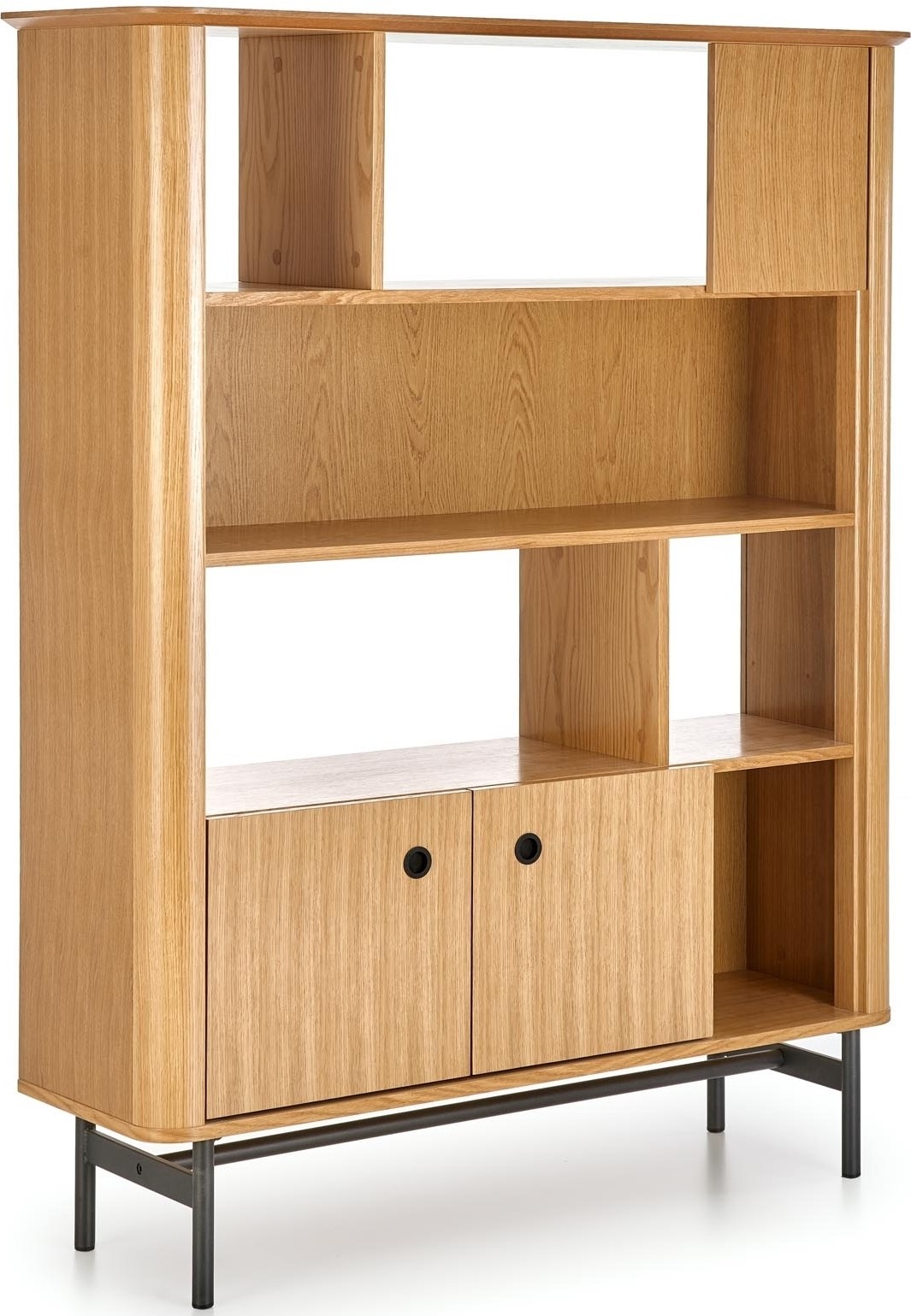 Giga B�cherregal 117 cm - Eiche/schwarz