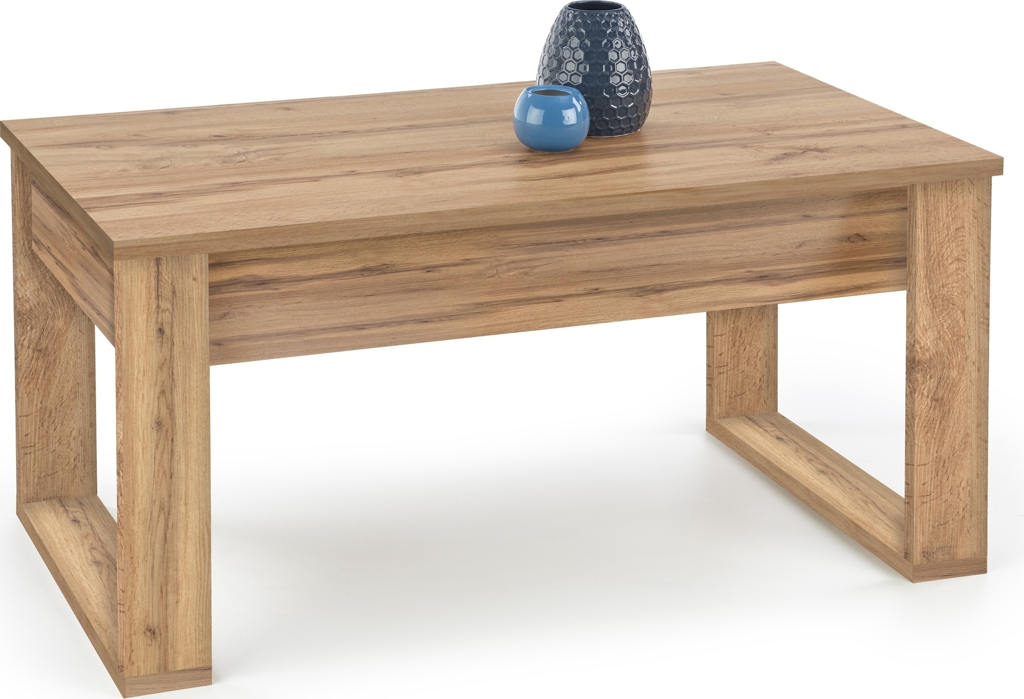 Couchtisch mit Schubladen, 110 x 60 cm, Eiche